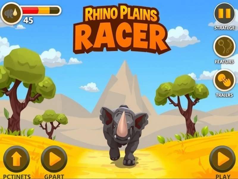 Rhino Plains Racer gameplay screenshot